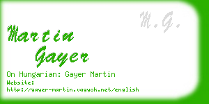 martin gayer business card